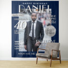 Elegant Birthday Backdrop Custom Magazine Cover