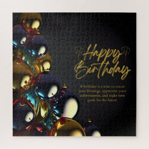 Elegant Birthday Blessings Jigsaw Puzzle