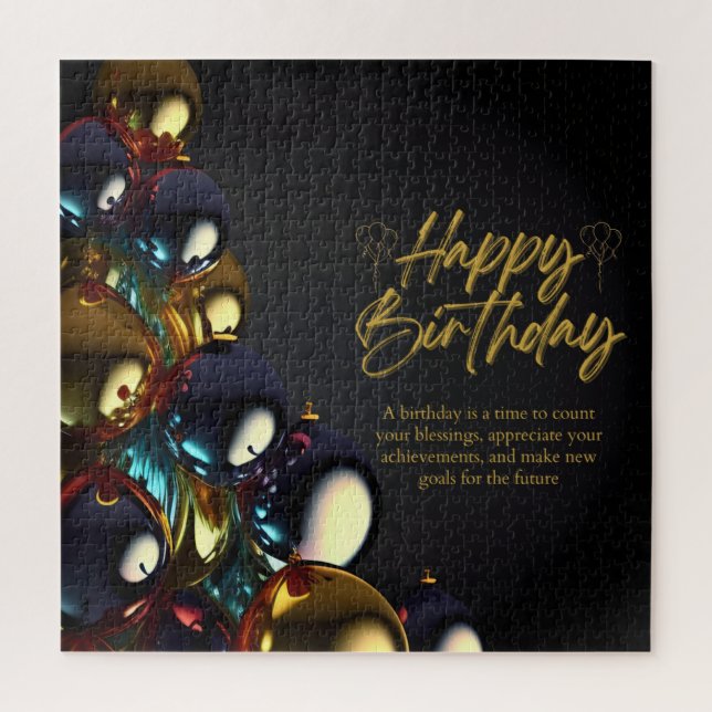 Elegant Birthday Blessings Jigsaw Puzzle (Vertical)
