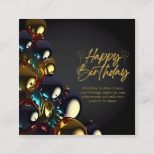 Elegant Birthday Blessings Loyalty Card