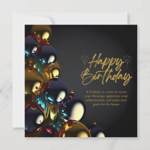 Elegant Birthday Blessings Thank You Card