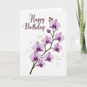 Elegant Birthday Botanical Card