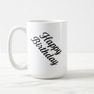 Elegant Birthday Calligraphy Design Coffee Mug