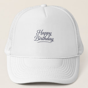 Elegant Birthday Calligraphy Design Trucker Hat