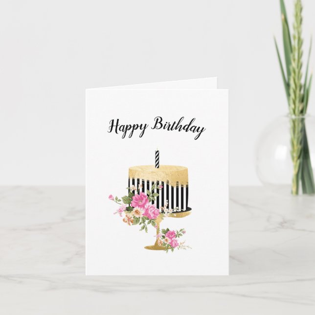 Elegant Birthday Card (Front)