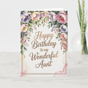 Elegant Birthday Card for Aunt
