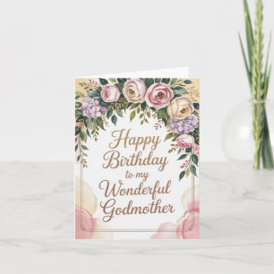 Elegant Birthday Card for Godmother
