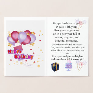 Elegant Birthday Card for Her – Personalised Greet