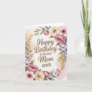 Elegant Birthday Card for Mom