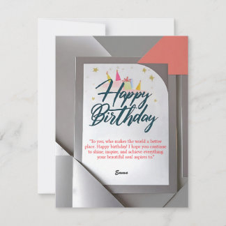 Elegant Birthday Card with Modern Design