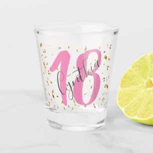 Elegant Birthday Gift 18th 21st 40th 50th Shot Glass