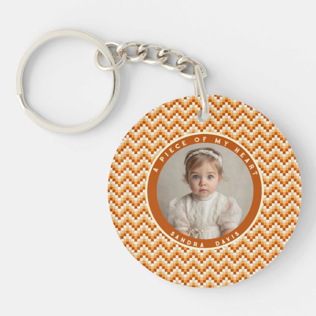 Elegant Birthday Gifts For Mum Stripe Pattern Key Ring (Front)