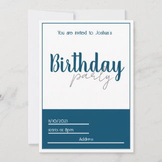 Elegant Birthday Invitation