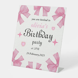 Elegant Birthday Invitation – Make Your Celebratio Pedestal Sign