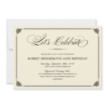 Elegant Birthday Invitations