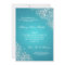 Elegant Birthday Party Sparkling Glitter Turquoise