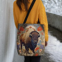 Elegant Bison William Morris Inspired