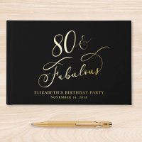 Elegant Black 80th Birthday Party