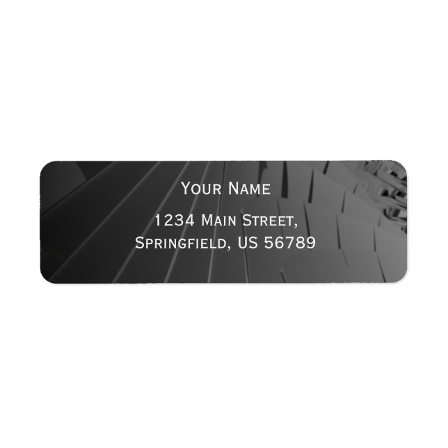elegant black address label (Front)