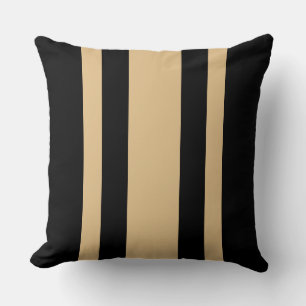 Elegant Black And Beige Stripe  Cushion