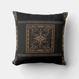 Elegant Black and Bronze Pillow