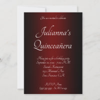 Elegant Black and Burgundy Ombre Quinceañera