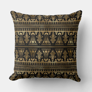 Elegant Black and Gold 1920s Art Deco Vintage Cushion