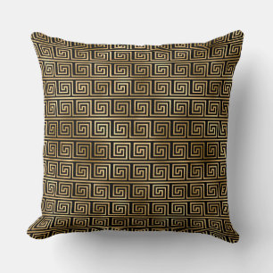 Elegant Black and Gold 1920s Art Deco Vintage Cushion
