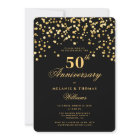 Elegant Black And Gold 50th Wedding Anniversary