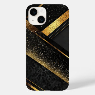 Elegant Black and Gold Abstract Background Case-Mate iPhone 14 Case