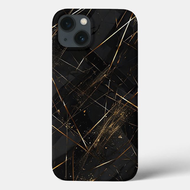 Elegant Black and Gold Abstract Background Case-Mate iPhone Case (Back)