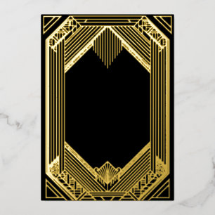 Elegant Black and Gold Art Deco  Wedding