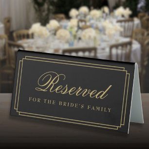 Elegant Black And Gold Art Deco Wedding Reserved