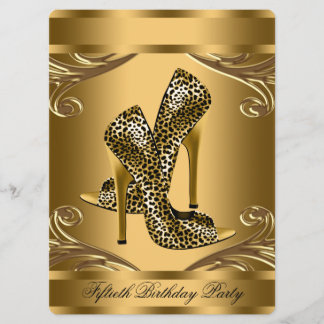 Elegant Black and Gold Birthday Party Invitation