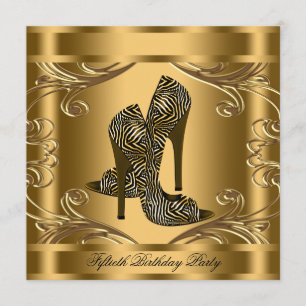 Elegant Black and Gold Birthday Party Invitation