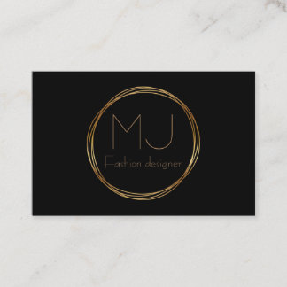 Elegant black and gold business cards