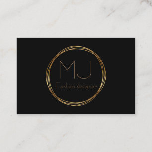 Elegant black and gold business cards