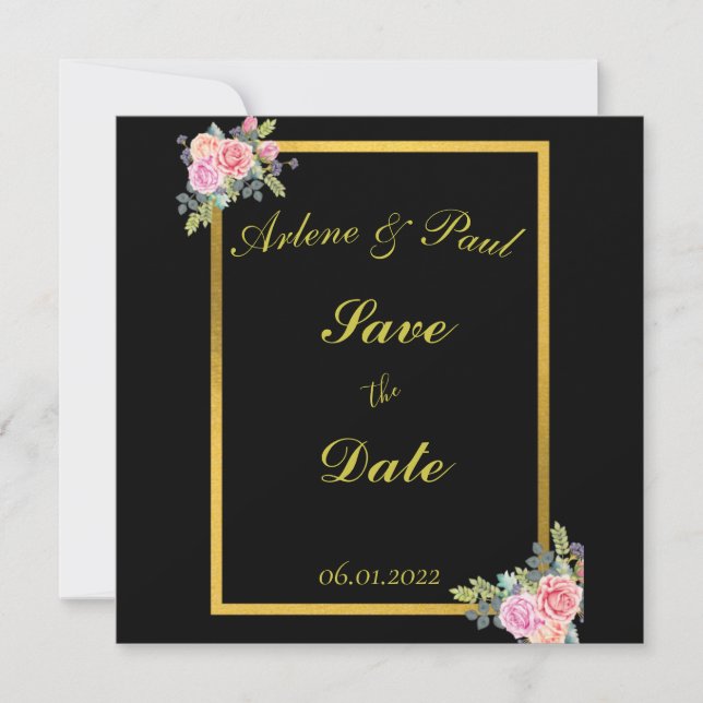 Elegant Black and Gold Card (Front)