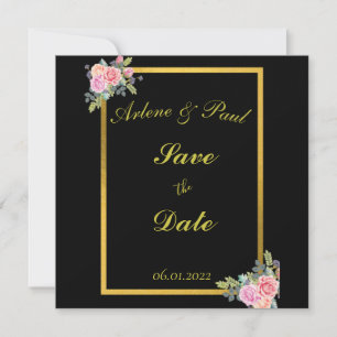 Elegant Black and Gold Card