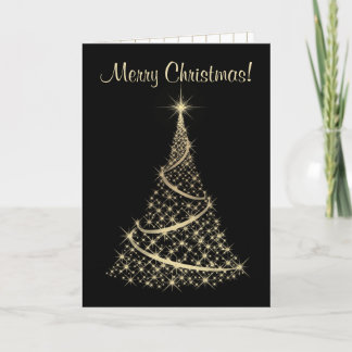 Elegant Black and Gold Christmas Card