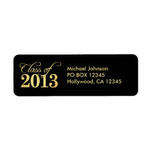 Elegant Black and Gold Class of 2013