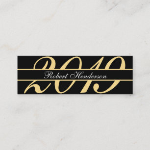 Elegant black and gold classic insert graduation