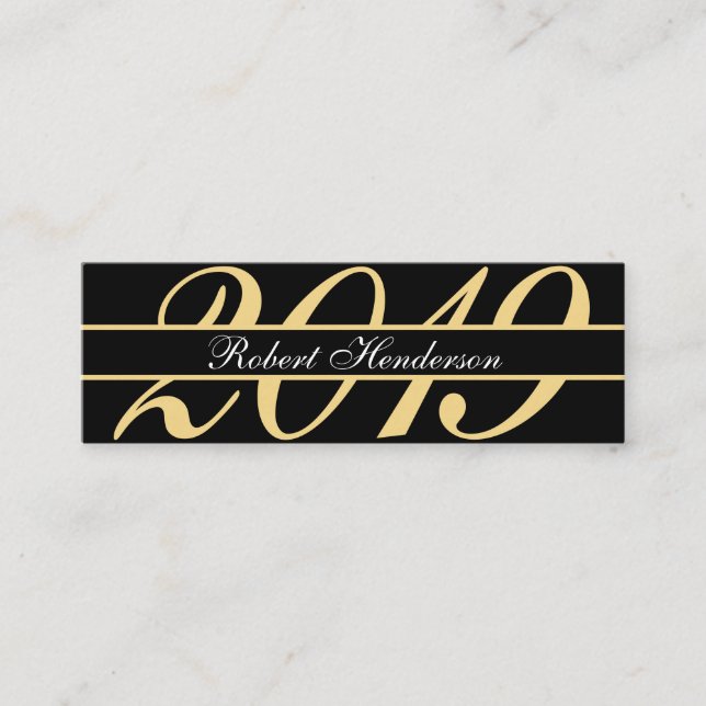 Elegant black and gold classic insert graduation (Front)