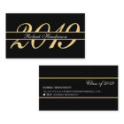Elegant black and gold classic insert graduation