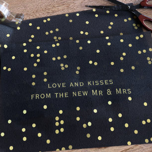 Elegant Black and Gold Confetti Dots Tissue Paper