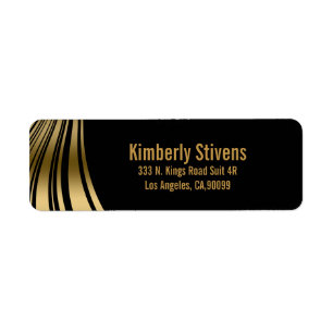 Elegant Black And Gold Dynamic Stripes
