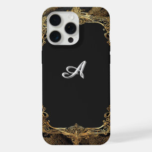 Elegant Black and Gold Frame iPhone 15 Pro Max Case