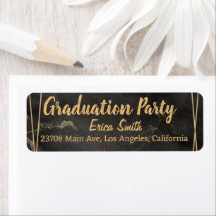 Elegant Black And Gold Graduation 