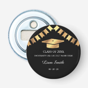 Elegant Black and Gold Graduation Souvenir  Bottle Opener