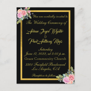 Elegant Black and Gold Invitation